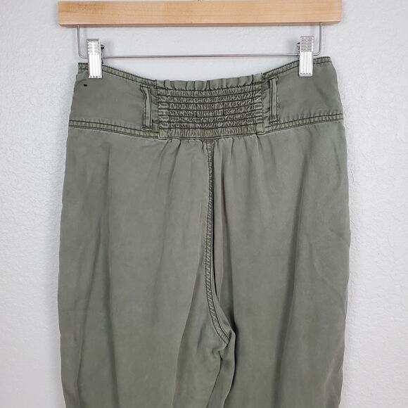 Abercrombie Fitch Pants Womens Small Cargo Lyocell Jogger Utility Military Y2K - Picture 5 of 12